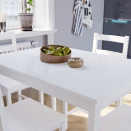 Lassic Vida Designs Yorkshire White Solid Pine 4 Seater Dining Set With 4 Chairs - thumbnail 3