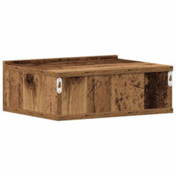 Berkfield Floating Nightstands 2 Pcs Old Wood 40X32X15 Cm Engineered Wood - thumbnail 9