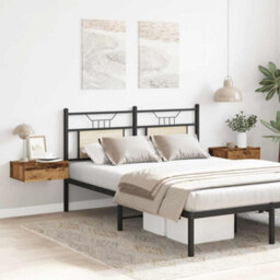 Berkfield Floating Nightstands 2 Pcs Old Wood 40X32X15 Cm Engineered Wood - thumbnail 4