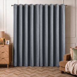 Aspire Homeware Grey Linen 100% Blackout Curtain Thermal Insulated Eyelet Curtain Pair (W)168Cm X (D)228Cm With Tie Back - thumbnail 9