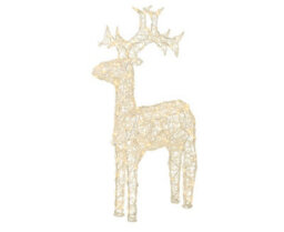 Kaemingk Outdoor Led Reindeer Christmas Decoration - Warm White Lights - 61Cm High