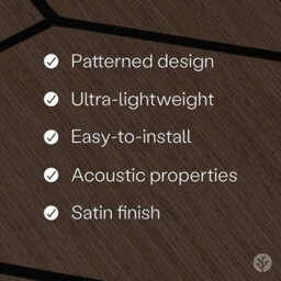 Wvh Walnut Trapeze Geometric Wood Veneer Acoustic Felt Backing Decorative Sound-Absorbing Solution For Homes, Offices, And Studios - thumbnail 3