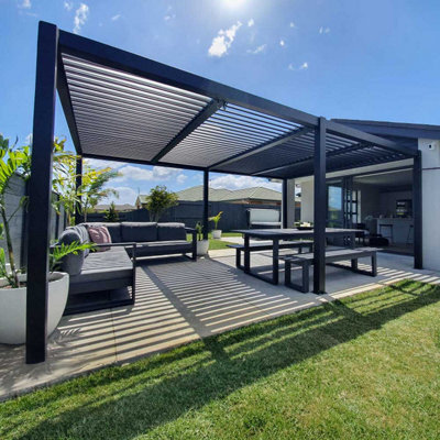 Sunopy 5.8X3M Premium Aluminium Matte Black Freestanding Pergola - image 1