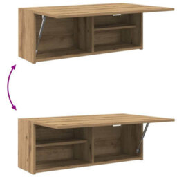 Walplus Bathroom Wall Cabinet Artisan Oak 80X25X30 Cm Engineered Wood - thumbnail 9