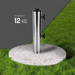 Keplin Parasol Base Stand 12Kg Heavy Duty Granite Patio Umbrella Holder For Garden, Outdoor Furniture, Canopy, Gazebo - thumbnail 4