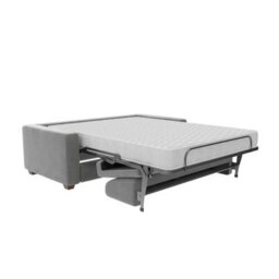Lucas Dark Grey Fabric Sofa Bed 3 Seater To Large Double, Plush Chenille, Memory Foam Mattress, Solid Wood Frame - thumbnail 7