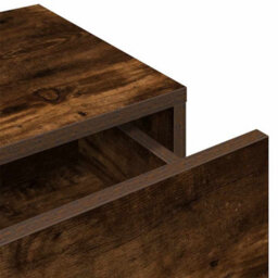 Berkfield Durable Wall Shelf With Drawers Smoked Oak 60X26.5X15 Cm Engineered Wood - thumbnail 8