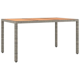Berkfield 7 Piece Garden Dining Set Grey Poly Rattan&solid Wood Acacia - thumbnail 7