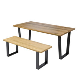 Off The Grain Wooden Dining Table And Bench Set - One Bench 200Cm - thumbnail 2