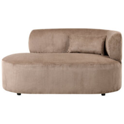Beliani Right-Hand Chaise Longue Vanvey Corduroy Sand Beige - thumbnail 4