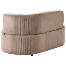 Beliani Right-Hand Chaise Longue Vanvey Corduroy Sand Beige - thumbnail 6