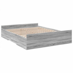 Berkfield Bed Frame With Drawers Without Mattress Grey Sonoma 150X200 Cm King Size - thumbnail 6