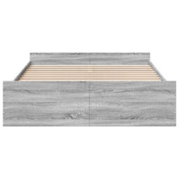 Berkfield Bed Frame With Drawers Without Mattress Grey Sonoma 150X200 Cm King Size - thumbnail 4