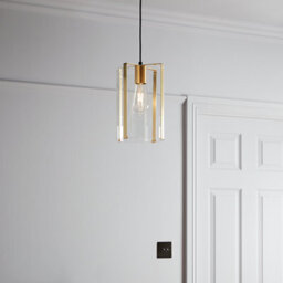 GoodHome Saiphi Gold Effect Pendant Ceiling Light, (Dia)185mm