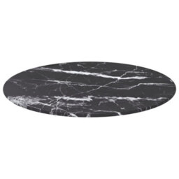 Vidaxl Table Top Black 50X0.8 Cm Tempered Glass With Marble Design - thumbnail 2