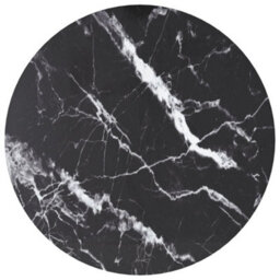 Vidaxl Table Top Black 50X0.8 Cm Tempered Glass With Marble Design