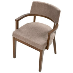 Beliani Set Of 2 Dining Chairs Dalbo Boucle Brown/ Taupe - thumbnail 8