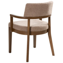 Beliani Set Of 2 Dining Chairs Dalbo Boucle Brown/ Taupe - thumbnail 7