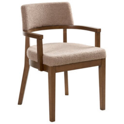 Beliani Set Of 2 Dining Chairs Dalbo Boucle Brown/ Taupe - thumbnail 5