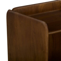 Sweeek - Exotic Acacia Wood Bedside Table With 2 Levels Walnut Coloured 40X30X50 Cm - Tara - thumbnail 4