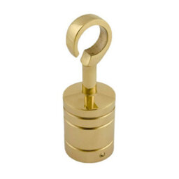 Ropeservices Uk 4 X 36mm Polished Brass Decking Rope Hook Fittings Fixings Barrier Set - thumbnail 2