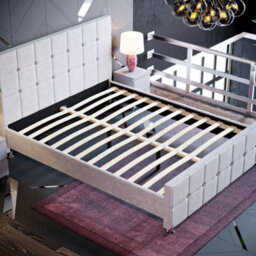 Lassic Vida Designs Valentina Light Grey Velvet Ukfr 5Ft King Size Bed Frame, 200 X 150Cm - thumbnail 4
