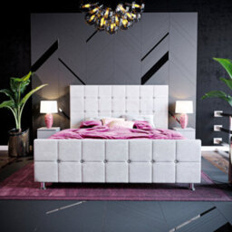 Lassic Vida Designs Valentina Light Grey Velvet Ukfr 5Ft King Size Bed Frame, 200 X 150Cm - thumbnail 3