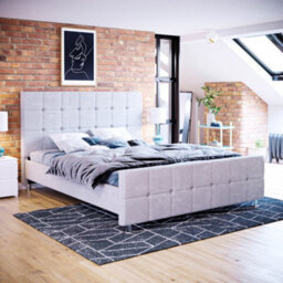 Lassic Vida Designs Valentina Light Grey Velvet Ukfr 5Ft King Size Bed Frame, 200 X 150Cm - thumbnail 2