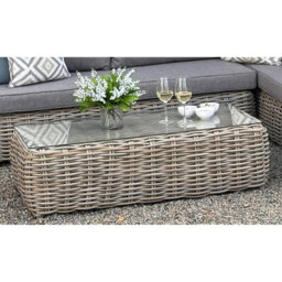 Wyld Haus Costa Wicker Outdoor Large Corner Sofa Set With Glass-Top Coffee Table - thumbnail 2