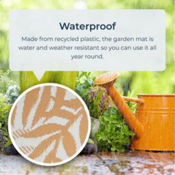 idooka Orange & White Leaves Outdoor Rug Camping Floor Mat Picnic Blanket 90 X 180Cm - thumbnail 3