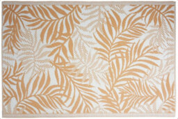 idooka Orange & White Leaves Outdoor Rug Camping Floor Mat Picnic Blanket 90 X 180Cm - thumbnail 1