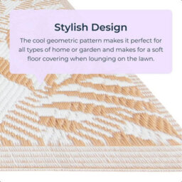 idooka Orange & White Leaves Outdoor Rug Camping Floor Mat Picnic Blanket 90 X 180Cm - thumbnail 2