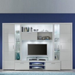 Furniture in Fashion Roma Entertainment Unit White With High Gloss Fronts And Led - thumbnail 2