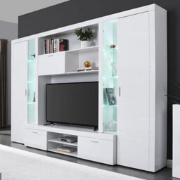 Furniture in Fashion Roma Entertainment Unit White With High Gloss Fronts And Led - thumbnail 5