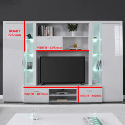 Furniture in Fashion Roma Entertainment Unit White With High Gloss Fronts And Led - thumbnail 9