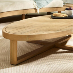 Furniturebox Uk Wisley Wood & Cream 6 Seat Curved Garden Sofa + Table Set - thumbnail 6