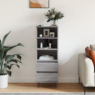 Berkfield Highboard Grey Sonoma 40X36X110 Cm Engineered Wood - image 1