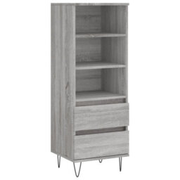 Berkfield Highboard Grey Sonoma 40X36X110 Cm Engineered Wood - thumbnail 2