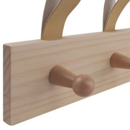 Keypak Wall Mounted Coat Rack - 5 Strap Hook Nordic Scandi Wood Hanger - Coat Hook Rail Bedroom, Hallway, Door Living Room - thumbnail 7