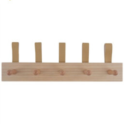 Keypak Wall Mounted Coat Rack - 5 Strap Hook Nordic Scandi Wood Hanger - Coat Hook Rail Bedroom, Hallway, Door Living Room - thumbnail 6