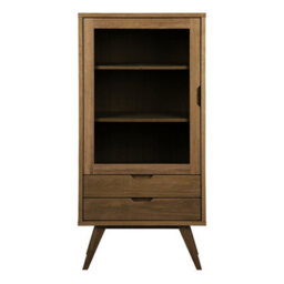 Furniture To Go A-Line Display Cabinet With 2 Drawers And 2 Shelves In Smoked Oak - thumbnail 2