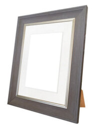 Frames By Post Scandi Slate Grey Frame With White Mount For Image Size A5 - thumbnail 4
