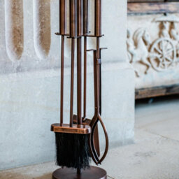 Ivyline Copper Fireside Companion Set Round H50Cm W15Cm