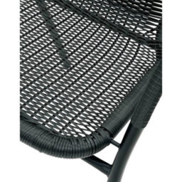 1Pc Black Rattan Outdoor Patio Chairs, Rattan Garden Chairs, Black Rattan Furniture - thumbnail 6