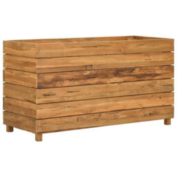 Walplus Raised Bed 100X40X55 Cm Recycled Teak Wood And Steel - thumbnail 9