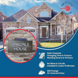 One Of A Kind Design Uk Personalised Contemporary Solar Light House Sign Led Illuminated Uv Stable- 305X155mm Grey - thumbnail 5
