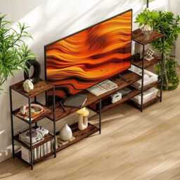 "Industrial Tv Stand Shelves For 60"" Tvs" - thumbnail 6