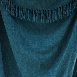 Appletree Chenille Eco-Friendly Textured Teal Throw - thumbnail 5