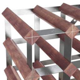 Walplus Wine Rack For 20 Bottles Brown Solid Wood Pine - thumbnail 7