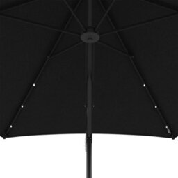 Outsunny 3(M) Cantilever Garden Parasol Umbrella W/ Solar Led, Black - thumbnail 9